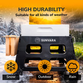 SunVara Bee Hive Stand enables easier inspection of frames and maintenance.