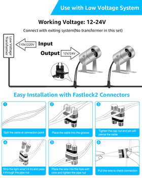 SUNVIE fastlock2 connector enables quick, reliable pond lighting connections