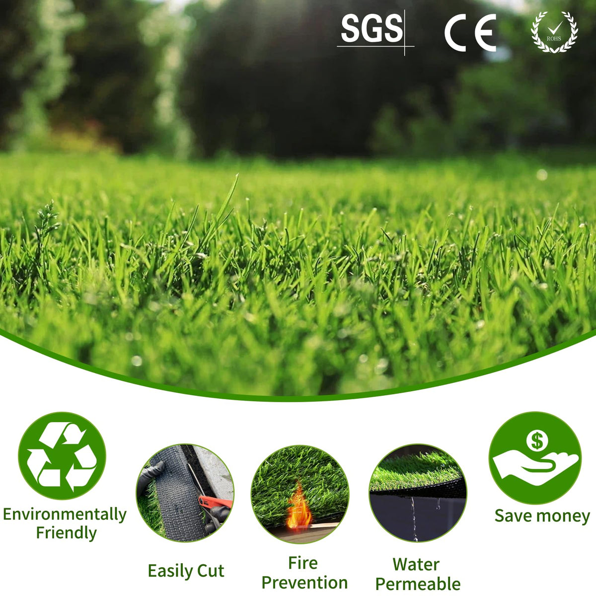 SunVilla SV7'X13' pet-friendly turf suitable for safe play areas.