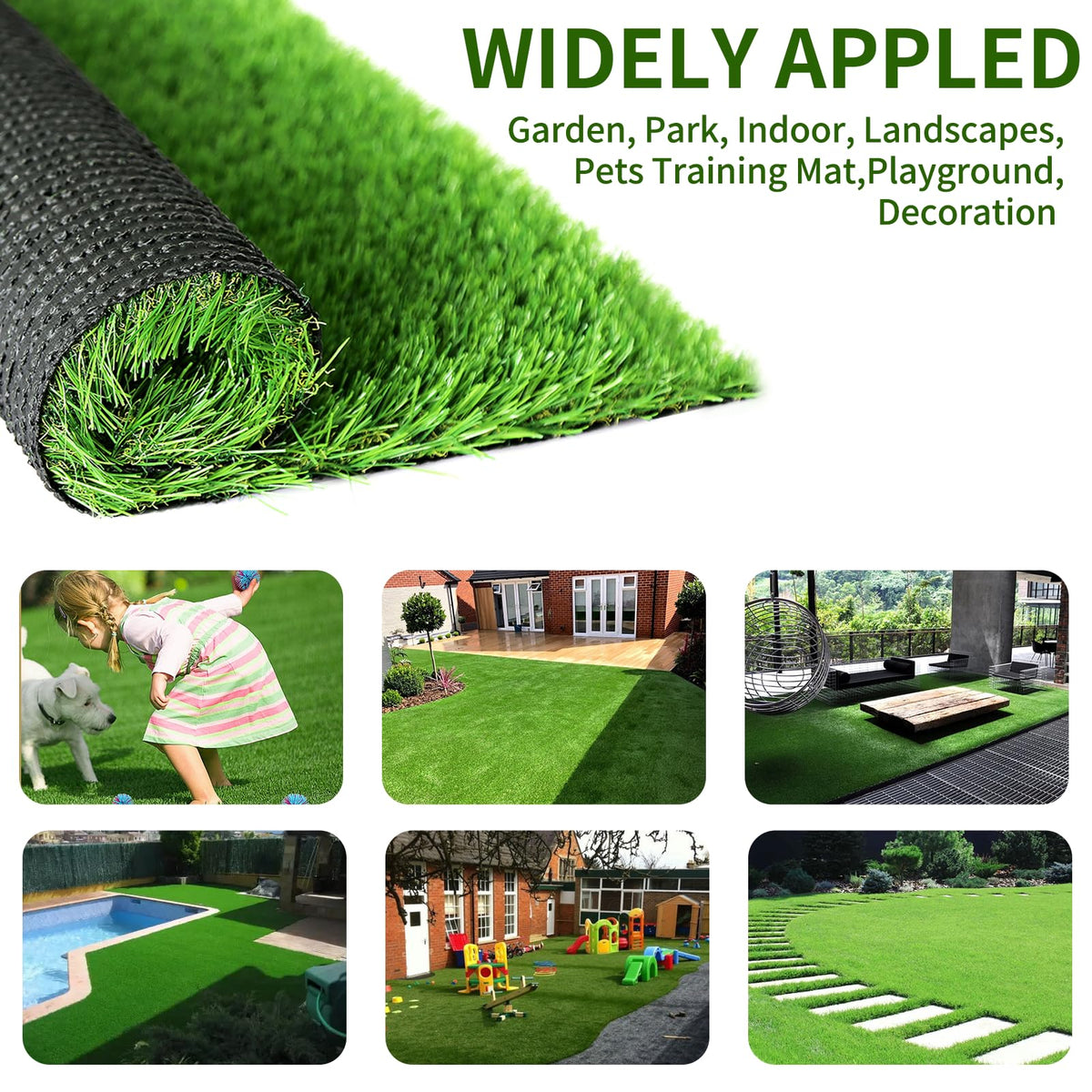 SunVilla SV7'X13' UV-resistant grass resists sun exposure over time.