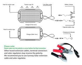 Sunway Solar compatible with Wet, Gel, AGM and Deep Cycle batteries.