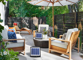 Sunway Solar retractable handle for easy carry and sun angle adjustment.