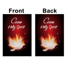 Sunwer Come Holy Spirit flag 12.5x18 inches for porch, yard, and garden decor.