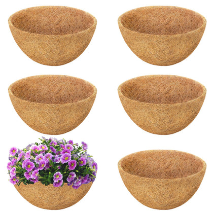Sunwinx 12-inch round coconut liner fits planters and baskets for better airflow.