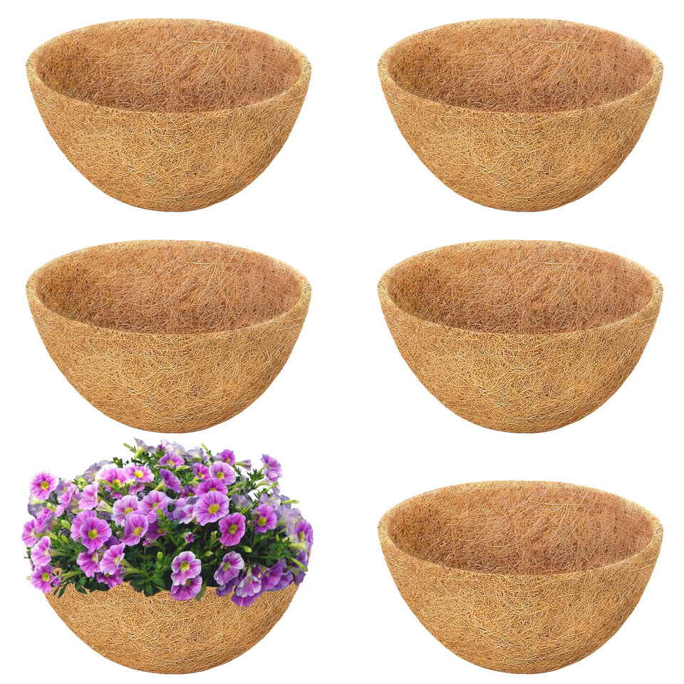 Sunwinx 12-inch round coconut liner fits planters and baskets for better airflow.