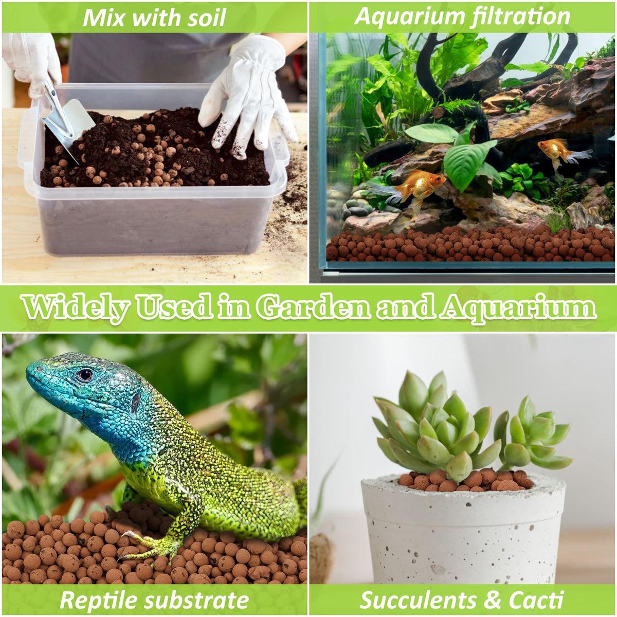 Sunwinx aquaponics leca filtration media helps maintain water quality.