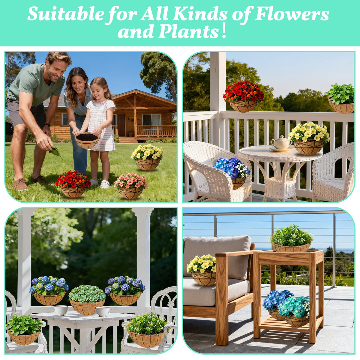 Sunwinx six-pack liner set enhances balconies, decks, and curbside planters.