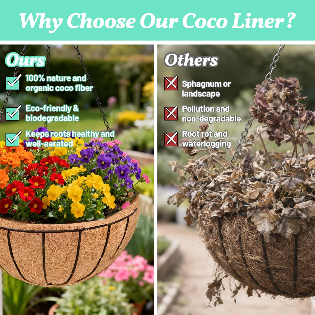 Sunwinx easy-install round liner simplifies setup for any planter.