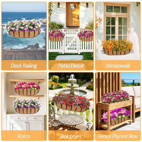 Sunwinx easy-to-cut coconut liner fits various planters with minimal waste.
