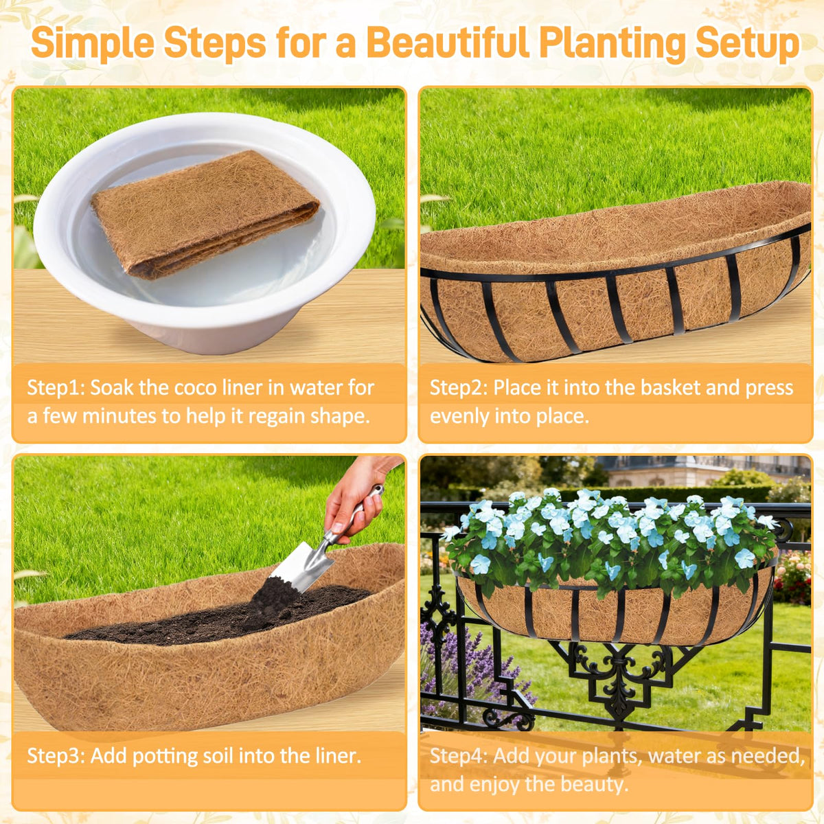 Sunwinx 4-pack planter liners provide a ready-made fit for versatile setups.