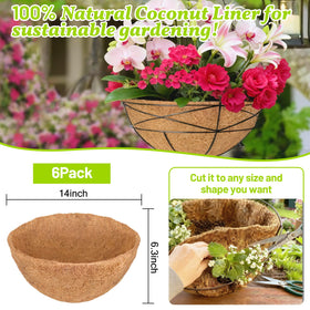 Sunwinx coco liner closeup shows natural fiber and air-permeable design for healthier roots.