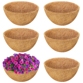 Sunwinx round coconut liner 14in fits hanging baskets for easy, ready-to-use decor.