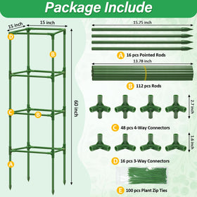 Sunwinx pointed rod ends ease soil insertion and stable setup.