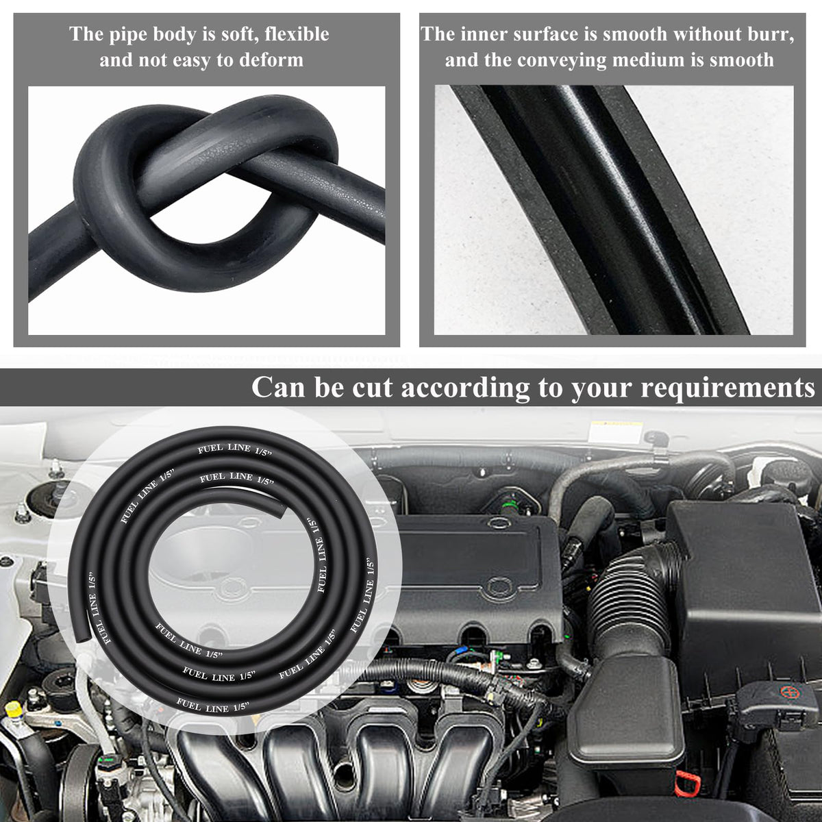 Sunxeke durable 6 ft hose suitable for outdoor equipment.