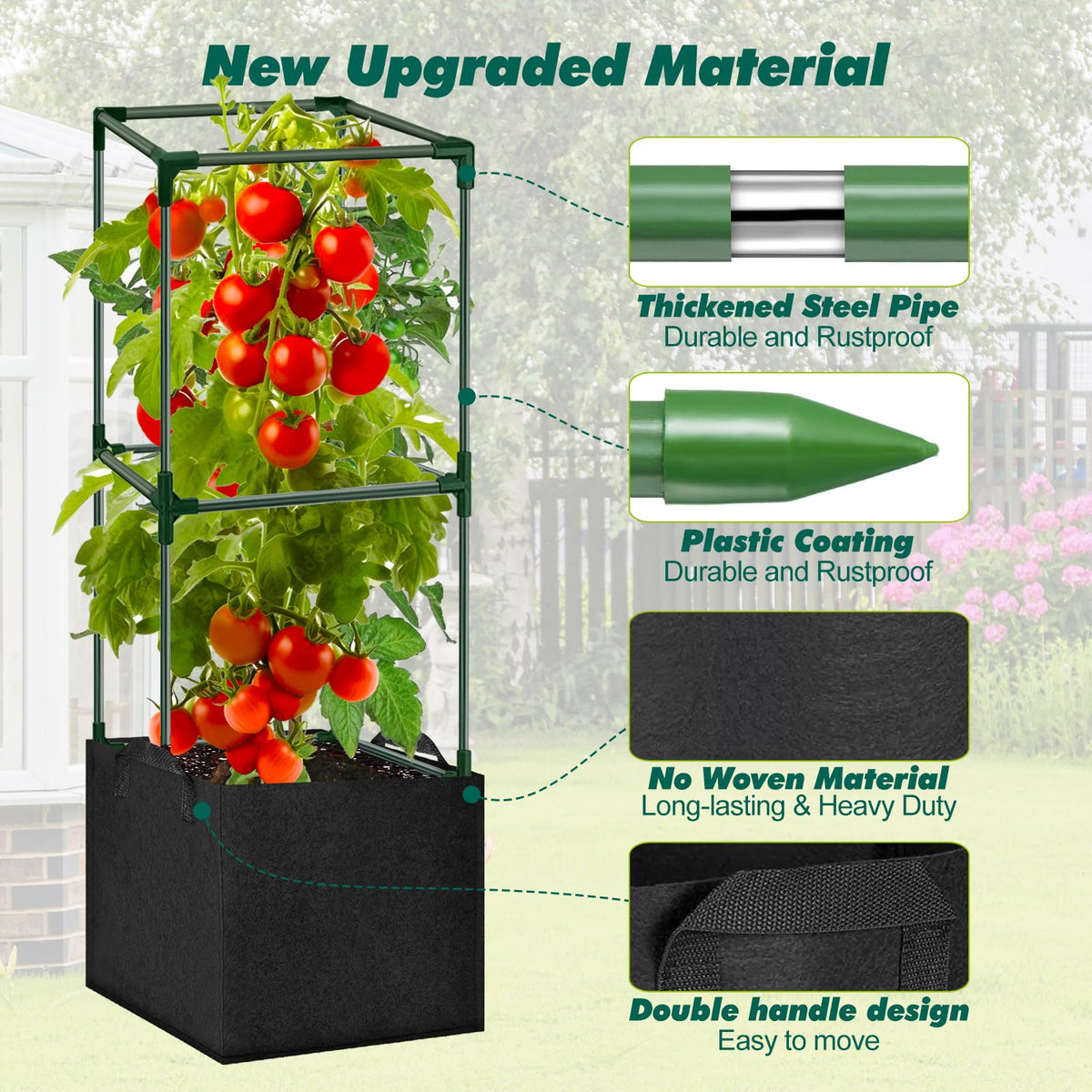 SUNXIZ 3-pack trellis kit provides vertical plant support.