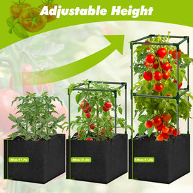 SUNXIZ grow bag 19.5 gal promotes root health and mobility.