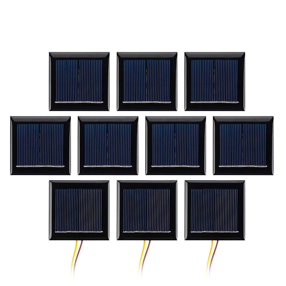 SUNYIMA AOSHIKE 10Pcs micro solar panels with wires for DIY projects and experiments