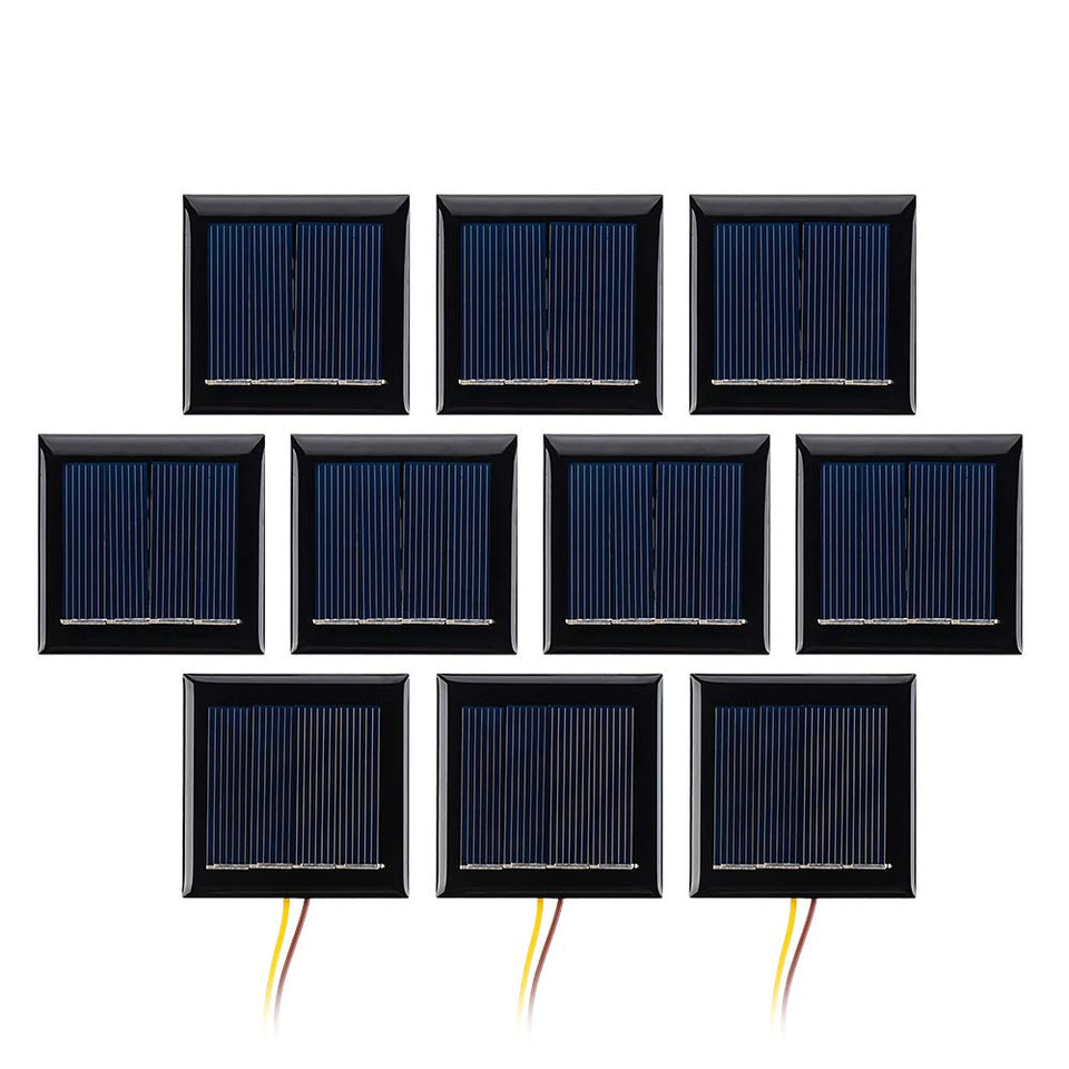 SUNYIMA AOSHIKE 10Pcs micro solar panels with wires for DIY projects and experiments
