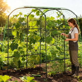 SUNYRISY garden arch trellis weather-resistant powder-coated finish resists rust.