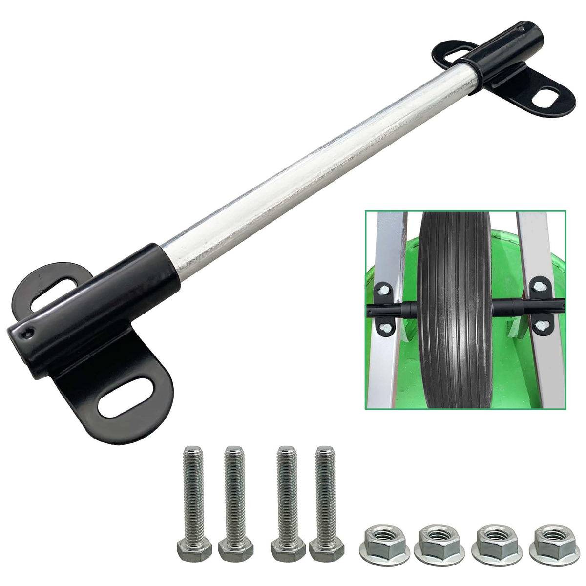 SUONE universal-fit bracket for 5/8-inch shafts fits many wheelbarrows