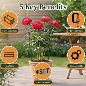 SUOWEEI four-leg peony cage assembly for enhanced stability