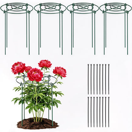 SUOWEEI peony cage with grid top offers sturdy upright support for tall blooms