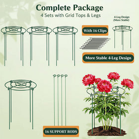 SUOWEEI peony cages in use to withstand light wind and protect blooms