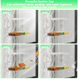 SuoXing Window Bird Feeder adjustable height to fit your window setup.