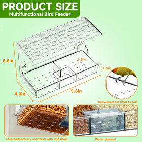 SuoXing Window Bird Feeder four suction cups secure glass mounting for stability.