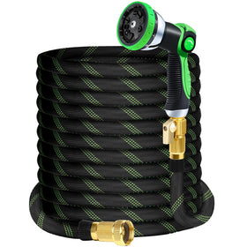 SUPCLUB 20ft hose with rugged Oxford outer fabric for durable yard tasks.