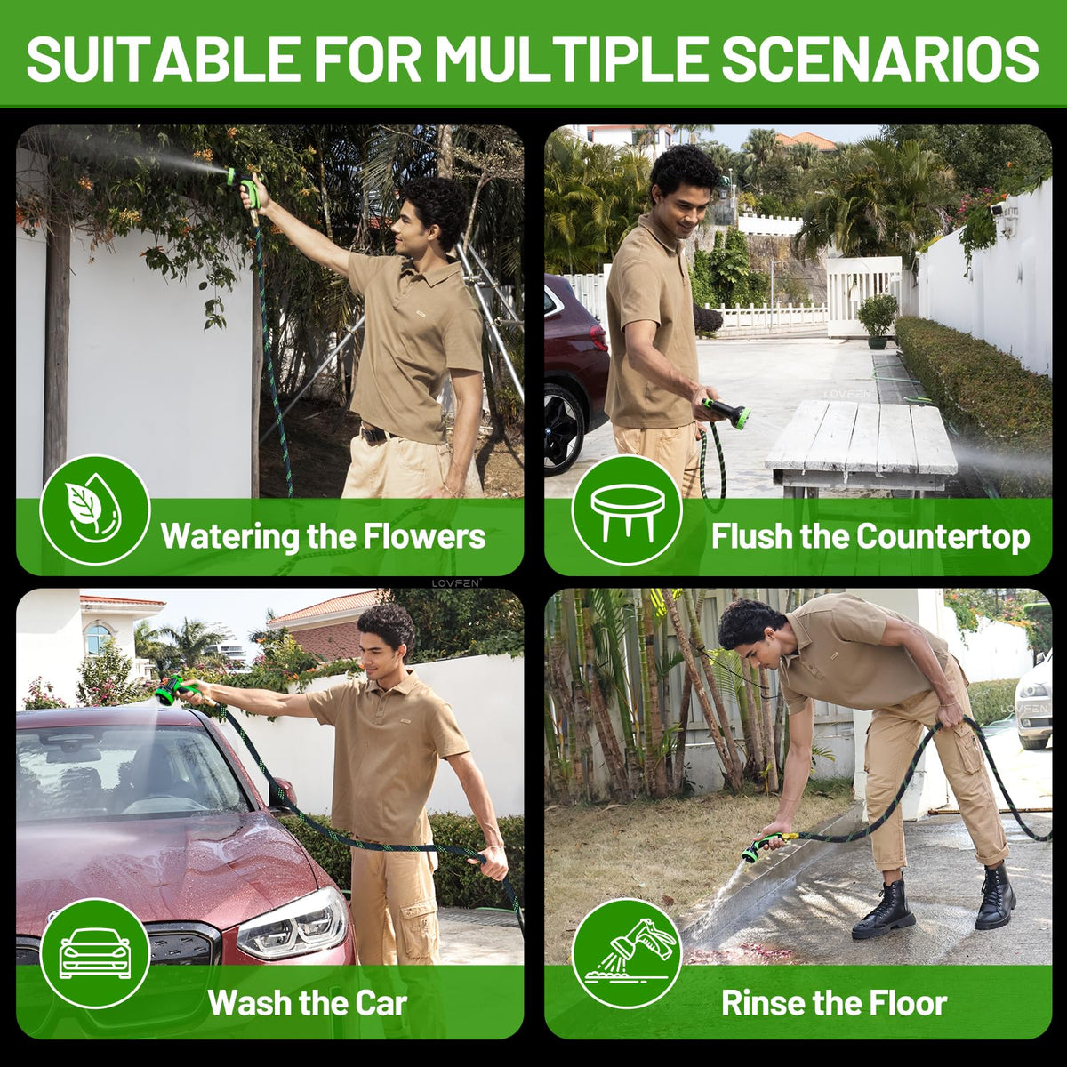 SUPCLUB ideal for garden, car wash, and patio cleaning tasks.