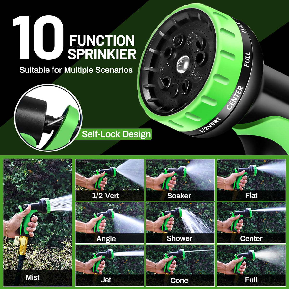 SUPCLUB kink-free design ensures steady water throughout watering tasks.