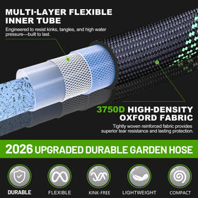 SUPCLUB lightweight hose is easy to carry and store.