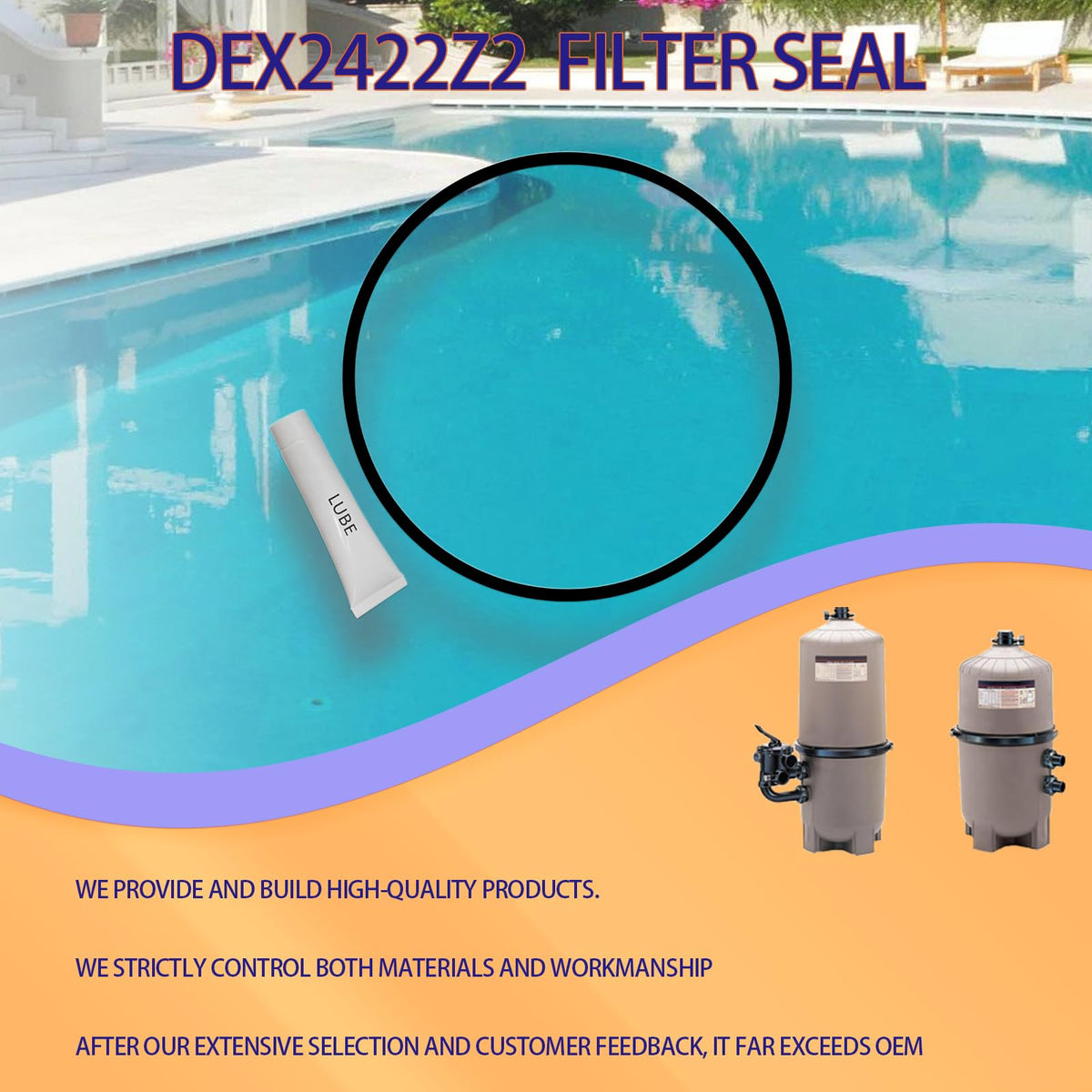 supeiqality DEX2422Z2 seal material close-up highlighting ozone resistance