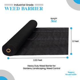 Super Geotextile Professional 5oz weed barrier fabric installed easily to save time.