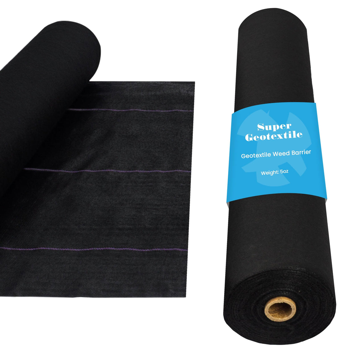 Super Geotextile Professional 5oz needle-punched side filters water while letting drainage through.
