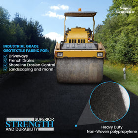 Super Geotextile UV-resistant fabric endures outdoor exposure for long-term projects.