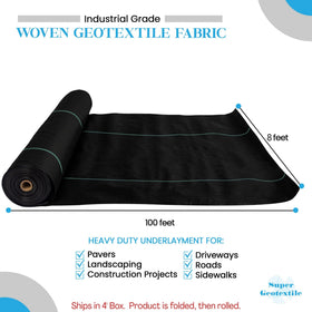 Super Geotextile road underlayment prevents rutting and erosion during construction