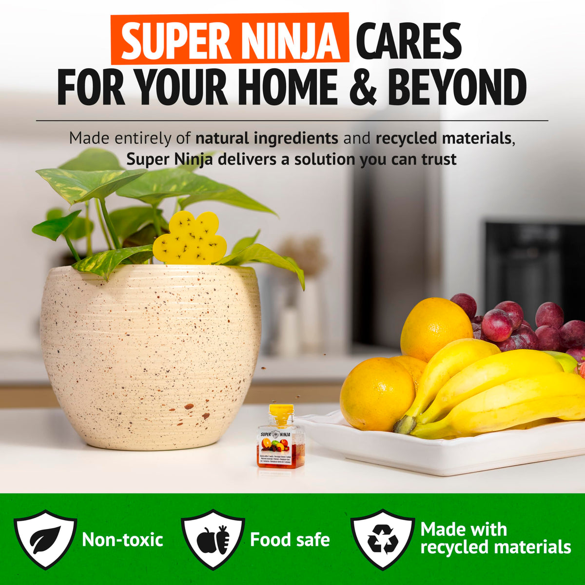 Made with recycled materials for a safer, more natural pest control option.