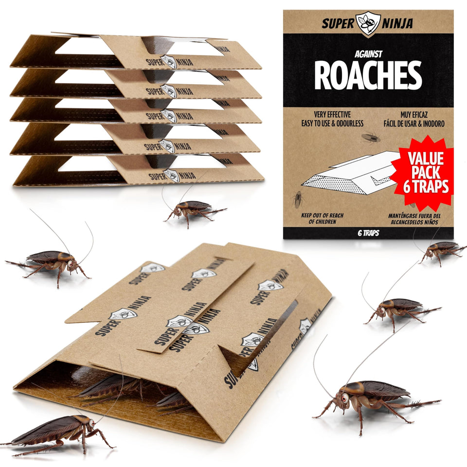 Super Ninja roach traps indoor pack for safe, discreet home use.