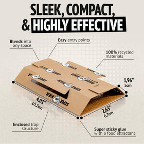 Super Ninja Roach Traps setup unfolds, peel and place for easy use.