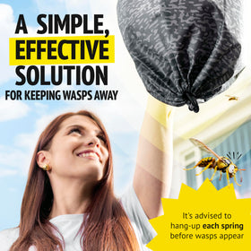 Super Ninja wasp nest 2-pack outdoor setup helps protect patios from wasps.