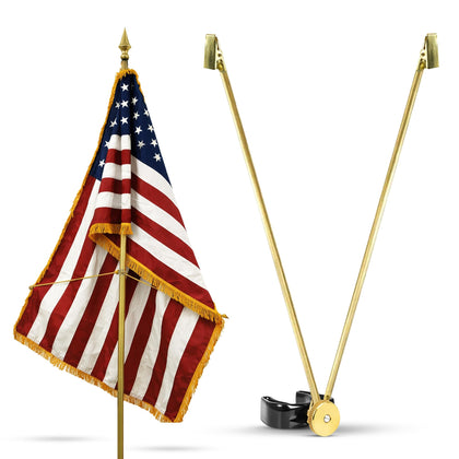 Super Tough Gold Flag Spreader center assembly secures indoor flag displays with stable mounting.