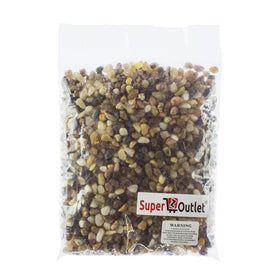 Super Z Outlet natural river rocks in assorted colors for vases and arrangements.