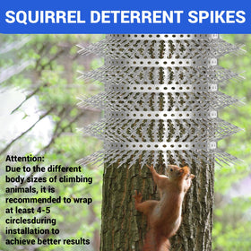 Spikes bent to fit fence or tree for flexible installation by SuperAbound