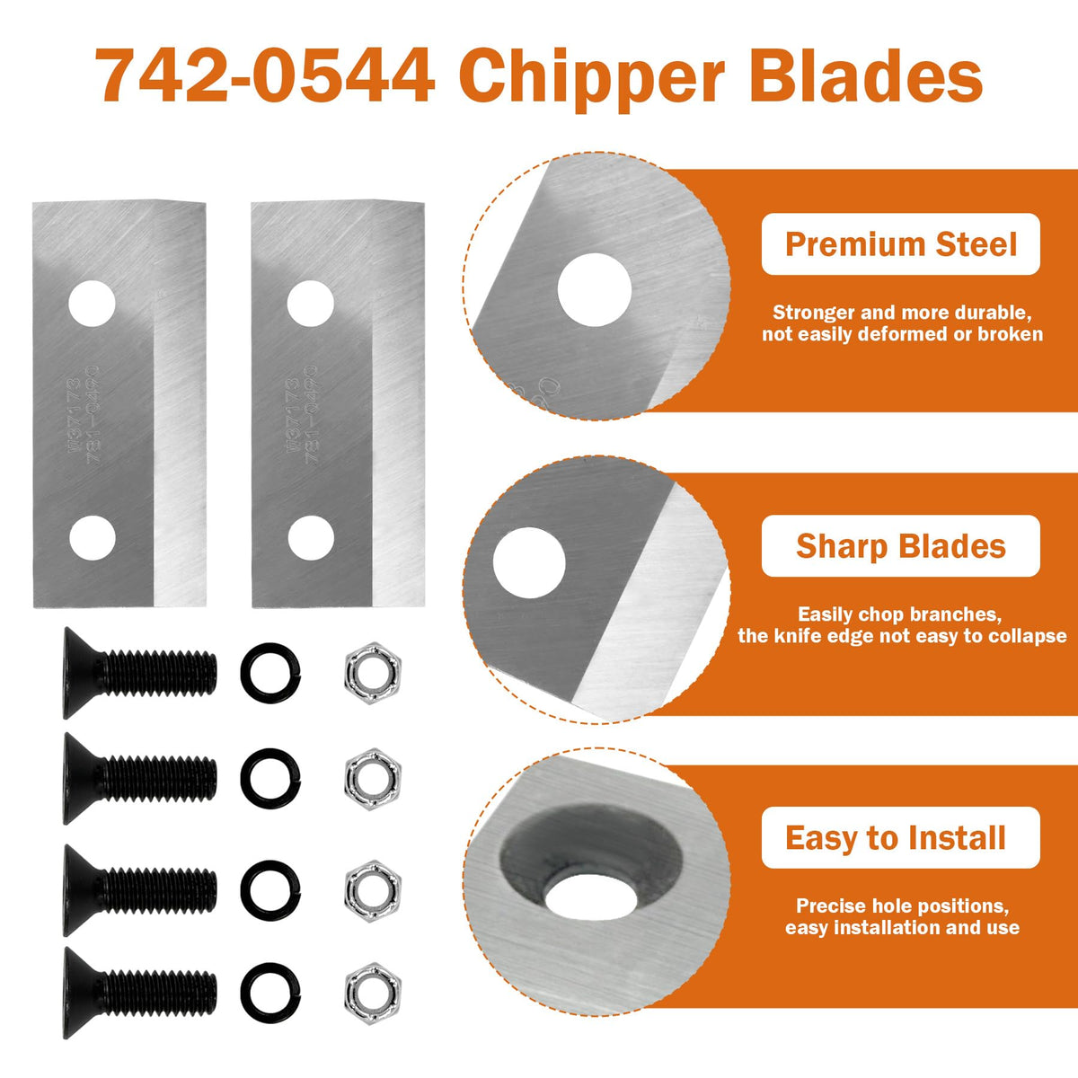 Superbobi 742-0544 blade pack — side view; durable steel edge for lasting performance.