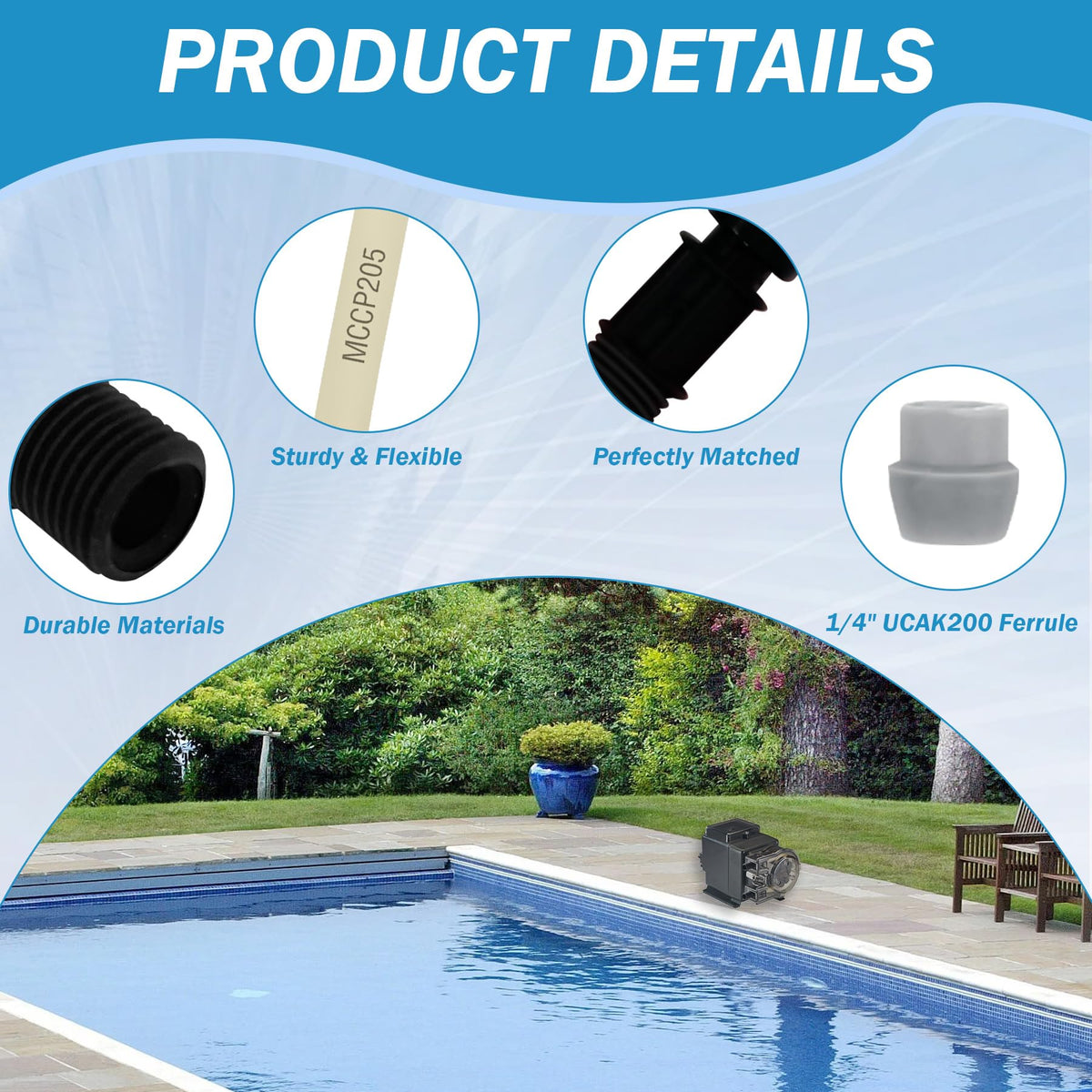 Superbobi MCCP205 kit compatible with Stenner 45–170 pumps.