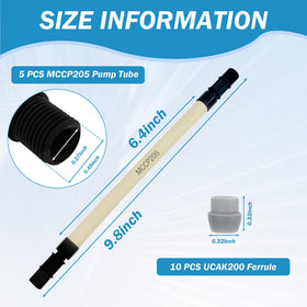 Superbobi UCAK200 ferrule 1/4in ensures secure, leak-free connections in Stenner pumps.