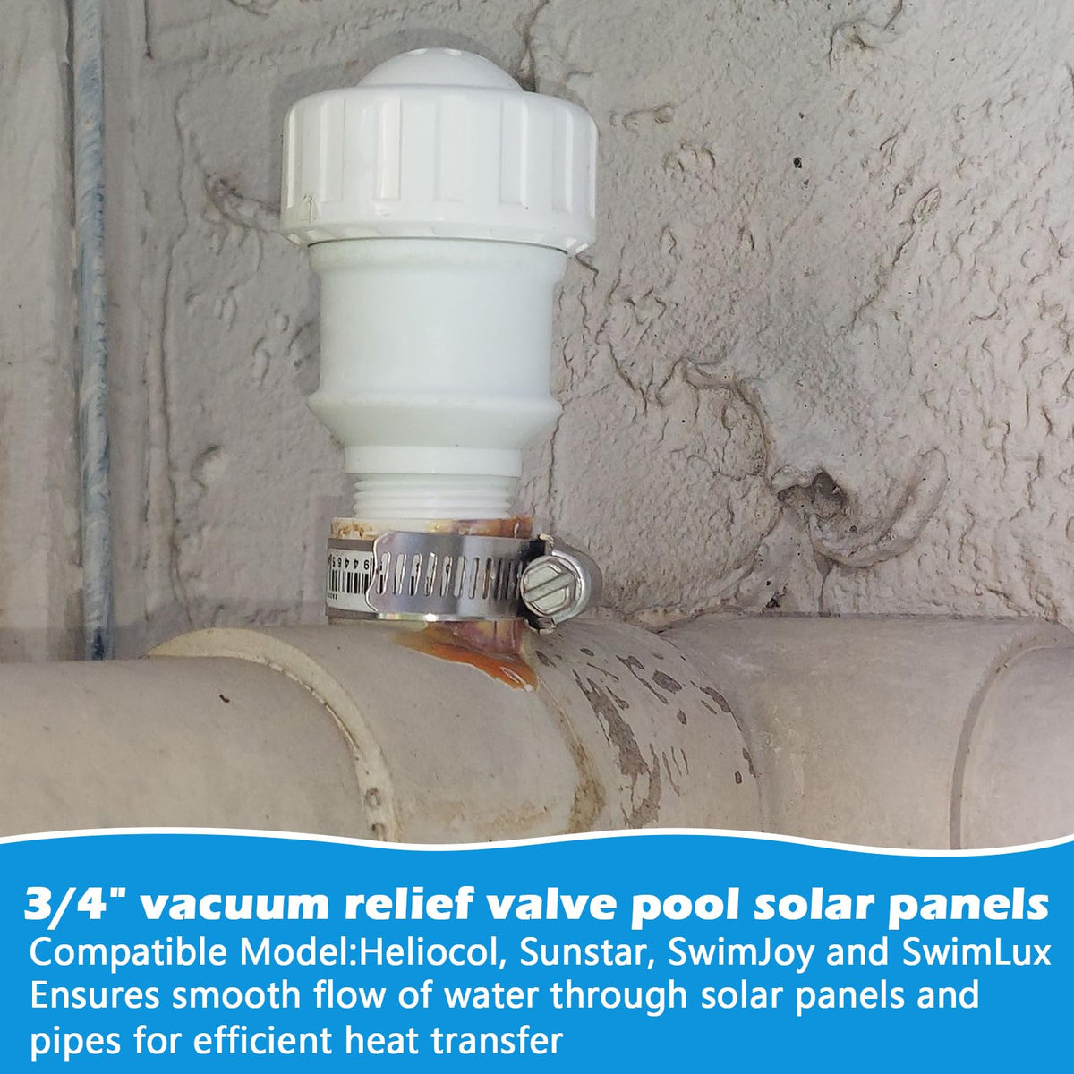 3/4-inch valve in piping demonstrates straightforward DIY installation with Teflon tape