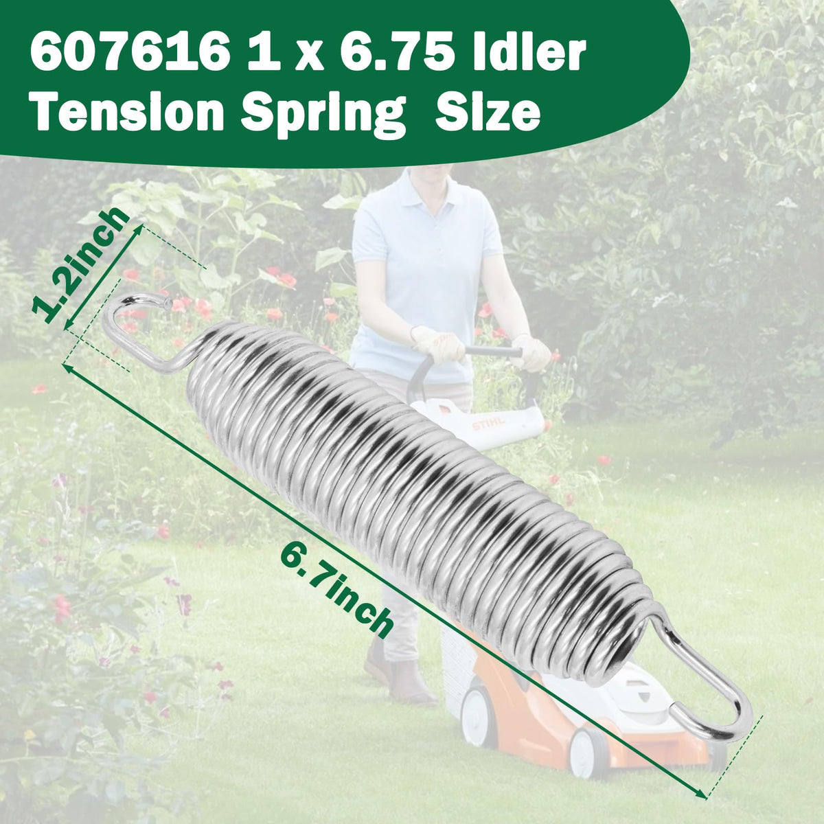 SuperDi 607616 unhooked length 116.5 mm for easy replacement and tension control